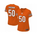 Women's Nike Chicago Bears #50 Jerrell Freeman Limited Orange Alternate NFL Jersey