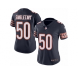 Women's Nike Chicago Bears #50 Mike Singletary Limited Navy Blue Rush NFL Jersey