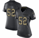 Women's Nike Chicago Bears #52 Khalil Mack Limited Black 2016 Salute to Service NFL Jersey