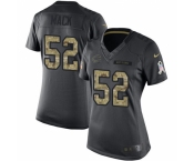 Women's Nike Chicago Bears #52 Khalil Mack Limited Black 2016 Salute to Service NFL Jersey