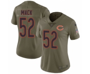 Women's Nike Chicago Bears #52 Khalil Mack Limited Olive 2017 Salute to Service NFL Jersey