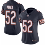 Women's Nike Chicago Bears #52 Khalil Mack Navy Blue Team Color Vapor Untouchable Limited Player NFL Jersey