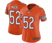 Women's Nike Chicago Bears #52 Khalil Mack Orange Alternate Vapor Untouchable Limited Player NFL Jersey