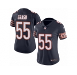 Women's Nike Chicago Bears #55 Hroniss Grasu Limited Navy Blue Rush NFL Jersey