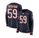 Women's Nike Chicago Bears #59 Danny Trevathan Limited Navy Blue Therma Long Sleeve NFL Jersey