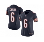 Women's Nike Chicago Bears #6 Jay Cutler Limited Navy Blue Rush NFL Jersey