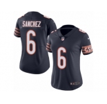 Women's Nike Chicago Bears #6 Mark Sanchez Limited Navy Blue Rush NFL Jersey