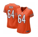 Women's Nike Chicago Bears #64 Eric Kush Game Orange Alternate NFL Jersey