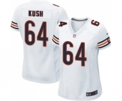 Women's Nike Chicago Bears #64 Eric Kush Game White NFL Jersey