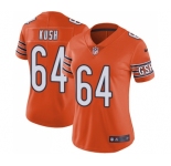 Women's Nike Chicago Bears #64 Eric Kush Orange Alternate Vapor Untouchable Limited Player NFL Jersey