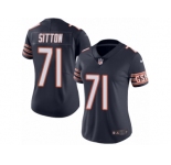 Women's Nike Chicago Bears #71 Josh Sitton Limited Navy Blue Rush NFL Jersey