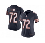Women's Nike Chicago Bears #72 Charles Leno Limited Navy Blue Rush NFL Jersey