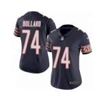Women's Nike Chicago Bears #74 Jonathan Bullard Limited Navy Blue Rush NFL Jersey