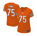Women's Nike Chicago Bears #75 Kyle Long Orange Alternate NFL Jersey