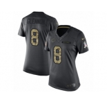 Women's Nike Chicago Bears #8 Mike Glennon Limited Black 2016 Salute to Service NFL Jersey