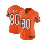 Women's Nike Chicago Bears #80 Victor Cruz Vapor Untouchable Limited Orange Rush NFL Jersey