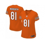 Women's Nike Chicago Bears #81 Cameron Meredith Limited Orange Alternate NFL Jersey