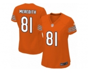 Women's Nike Chicago Bears #81 Cameron Meredith Limited Orange Alternate NFL Jersey