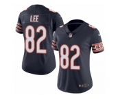 Women's Nike Chicago Bears #82 Khari Lee Limited Navy Blue Rush NFL Jersey