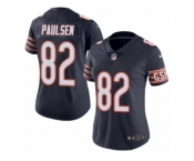 Women's Nike Chicago Bears #82 Logan Paulsen Limited Navy Blue Rush NFL Jersey