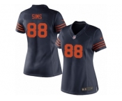 Women's Nike Chicago Bears #88 Dion Sims Limited Navy Blue 1940s Throwback Alternate NFL Jersey