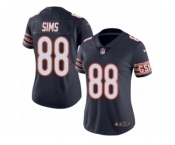 Women's Nike Chicago Bears #88 Dion Sims Limited Navy Blue Rush NFL Jersey