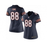 Women's Nike Chicago Bears #88 Dion Sims Limited Navy Blue Team Color NFL Jersey