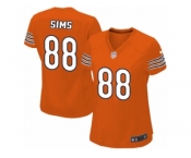 Women's Nike Chicago Bears #88 Dion Sims Limited Orange Alternate NFL Jersey