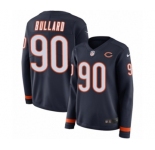Women's Nike Chicago Bears #90 Jonathan Bullard Limited Navy Blue Therma Long Sleeve NFL Jersey
