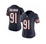 Women's Nike Chicago Bears #91 Eddie Goldman Limited Navy Blue Rush NFL Jersey