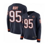 Women's Nike Chicago Bears #95 Richard Dent Limited Navy Blue Therma Long Sleeve NFL Jersey