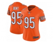 Women's Nike Chicago Bears #95 Richard Dent Vapor Untouchable Limited Orange Rush NFL Jersey