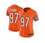Women's Nike Chicago Bears #97 Willie Young Vapor Untouchable Limited Orange Rush NFL Jersey