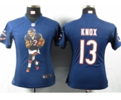 nike women nfl jerseys chicago bears #13 johnny knox blue[portrait fashion]