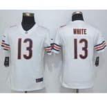 nike women nfl jerseys chicago bears #13 white white[nike limited][white]