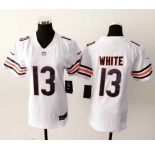 nike women nfl jerseys chicago bears #13 white white[nike]