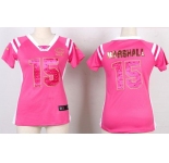 nike women nfl jerseys chicago bears #15 brandon marshall pink[fashion Rhinestone sequins]