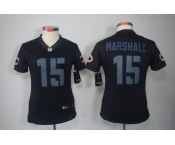 nike women nfl jerseys chicago bears #15 marshall black[nike impact limited]
