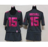 nike women nfl jerseys chicago bears #15 marshall dk.grey[breast cancer awareness]