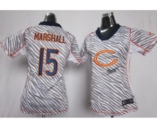 nike women nfl jerseys chicago bears #15 marshall [fem fan zebra]