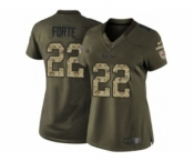 nike women nfl jerseys chicago bears #22 matt forte army green[nike Limited Salute To Service]