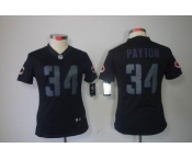 nike women nfl jerseys chicago bears #34 payton black[nike impact limited]