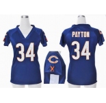 nike women nfl jerseys chicago bears #34 payton blue[draft him ii top]