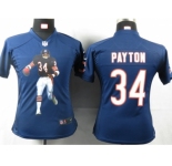 nike women nfl jerseys chicago bears #34 payton blue[portrait fashion]