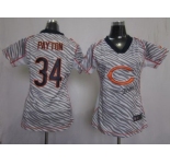 nike women nfl jerseys chicago bears #34 payton [fem fan zebra]