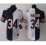 nike women nfl jerseys chicago bears #34 payton white-blue[nike split]