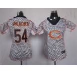 nike women nfl jerseys chicago bears #54 urlacher [fem fan zebra]
