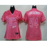 nike women nfl jerseys chicago bears #54 urlacher pink[2012 fem fan]