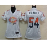 nike women nfl jerseys chicago bears #54 urlacher white[2012 fem fan]