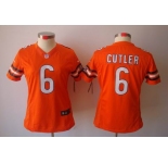 nike women nfl jerseys chicago bears #6 cutler orange[nike limited]